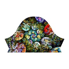Floral Fractal 3d Art Pattern Short Sleeve V Left Sleeve