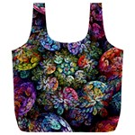 Floral Fractal 3d Art Pattern Full Print Recycle Bag (XXXL)