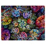 Floral Fractal 3d Art Pattern Premium Plush Fleece Blanket (Medium)