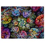 Floral Fractal 3d Art Pattern Premium Plush Fleece Blanket (Extra Small)