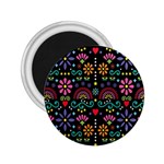 Mexican Folk Art Seamless Pattern 2.25  Magnets