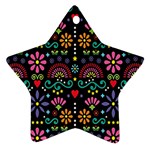 Mexican Folk Art Seamless Pattern Ornament (Star)