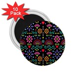 Mexican Folk Art Seamless Pattern 2.25  Magnets (10 pack) 