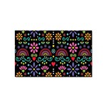 Mexican Folk Art Seamless Pattern Sticker Rectangular (100 pack)
