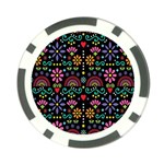Mexican Folk Art Seamless Pattern Poker Chip Card Guard (10 pack)