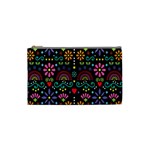 Mexican Folk Art Seamless Pattern Cosmetic Bag (Small)
