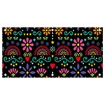 Mexican Folk Art Seamless Pattern Banner and Sign 4  x 2 