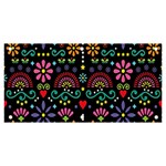 Mexican Folk Art Seamless Pattern Banner and Sign 6  x 3 