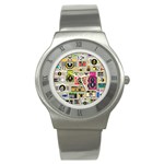 Retro Camera Pattern Graph Stainless Steel Watch