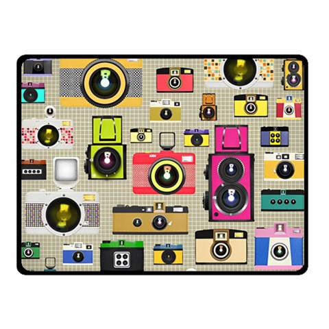 Retro Camera Pattern Graph Two Sides Fleece Blanket (Small) from ZippyPress 45 x34  Blanket Front