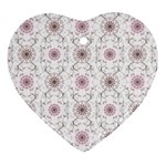 Pattern Texture Design Decorative Heart Ornament (Two Sides)