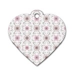 Pattern Texture Design Decorative Dog Tag Heart (Two Sides)