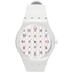 Pattern Texture Design Decorative Round Plastic Sport Watch (M)