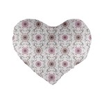 Pattern Texture Design Decorative Standard 16  Premium Flano Heart Shape Cushions