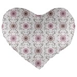 Pattern Texture Design Decorative Large 19  Premium Flano Heart Shape Cushions