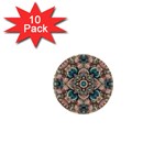 Floral Flora Flower Flowers Nature Pattern 1  Mini Buttons (10 pack) 