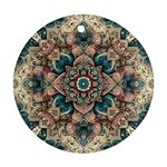 Floral Flora Flower Flowers Nature Pattern Round Ornament (Two Sides)