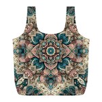 Floral Flora Flower Flowers Nature Pattern Full Print Recycle Bag (L)