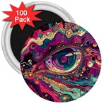 Human Eye Pattern 3  Magnets (100 pack)