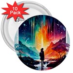 Starry Night Wanderlust: A Whimsical Adventure 3  Buttons (10 pack) 
