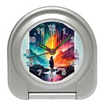 Starry Night Wanderlust: A Whimsical Adventure Travel Alarm Clock