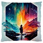 Starry Night Wanderlust: A Whimsical Adventure Large Cushion Case (Two Sides)