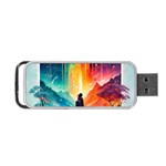 Starry Night Wanderlust: A Whimsical Adventure Portable USB Flash (One Side)