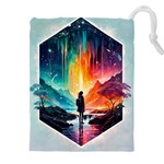 Starry Night Wanderlust: A Whimsical Adventure Drawstring Pouch (5XL)