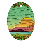 Painting Colors Box Green Ornament (Oval)