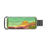 Painting Colors Box Green Portable USB Flash (Two Sides)