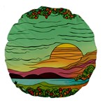 Painting Colors Box Green Large 18  Premium Round Cushions