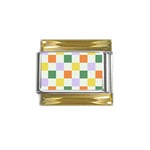 Board Pictures Chess Background Gold Trim Italian Charm (9mm)