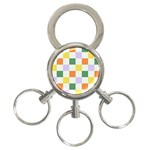 Board Pictures Chess Background 3-Ring Key Chain