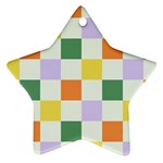 Board Pictures Chess Background Star Ornament (Two Sides)