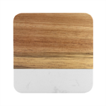 Board Pictures Chess Background Marble Wood Coaster (Square)