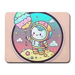 Boy Astronaut Cotton Candy Childhood Fantasy Tale Literature Planet Universe Kawaii Nature Cute Clou Small Mousepad