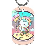Boy Astronaut Cotton Candy Childhood Fantasy Tale Literature Planet Universe Kawaii Nature Cute Clou Dog Tag (Two Sides)