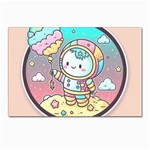 Boy Astronaut Cotton Candy Childhood Fantasy Tale Literature Planet Universe Kawaii Nature Cute Clou Postcard 4 x 6  (Pkg of 10)
