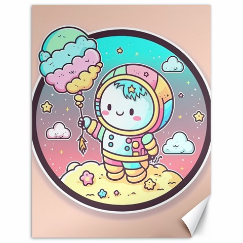 Boy Astronaut Cotton Candy Childhood Fantasy Tale Literature Planet Universe Kawaii Nature Cute Clou Canvas 18  x 24  from ZippyPress 17.8 x23.08  Canvas - 1
