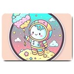 Boy Astronaut Cotton Candy Childhood Fantasy Tale Literature Planet Universe Kawaii Nature Cute Clou Large Doormat