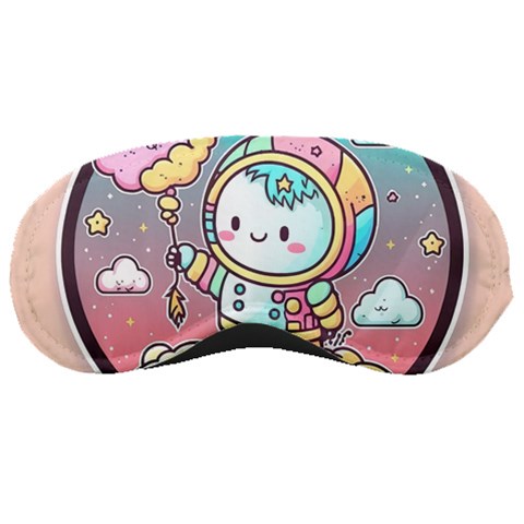 Boy Astronaut Cotton Candy Childhood Fantasy Tale Literature Planet Universe Kawaii Nature Cute Clou Sleep Mask from ZippyPress Front