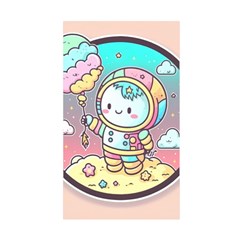 Boy Astronaut Cotton Candy Childhood Fantasy Tale Literature Planet Universe Kawaii Nature Cute Clou Duvet Cover Double Side (Single Size) from ZippyPress Back