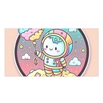 Boy Astronaut Cotton Candy Childhood Fantasy Tale Literature Planet Universe Kawaii Nature Cute Clou Satin Shawl 45  x 80 