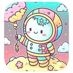 Boy Astronaut Cotton Candy Childhood Fantasy Tale Literature Planet Universe Kawaii Nature Cute Clou Toiletries Pouch from ZippyPress Side Left