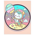Boy Astronaut Cotton Candy Childhood Fantasy Tale Literature Planet Universe Kawaii Nature Cute Clou Drawstring Bag (Small)