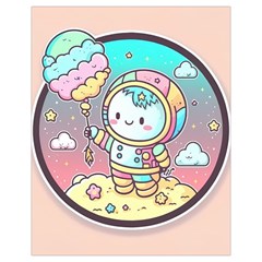 Boy Astronaut Cotton Candy Childhood Fantasy Tale Literature Planet Universe Kawaii Nature Cute Clou Drawstring Pouch (XL) from ZippyPress Front
