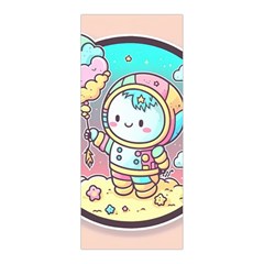 Boy Astronaut Cotton Candy Childhood Fantasy Tale Literature Planet Universe Kawaii Nature Cute Clou Pleated Skirt from ZippyPress Back Pleats
