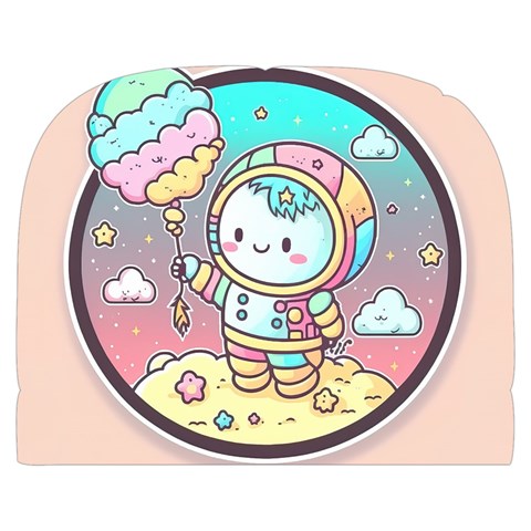 Boy Astronaut Cotton Candy Childhood Fantasy Tale Literature Planet Universe Kawaii Nature Cute Clou Make Up Case (Large) from ZippyPress Front