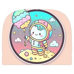 Boy Astronaut Cotton Candy Childhood Fantasy Tale Literature Planet Universe Kawaii Nature Cute Clou Make Up Case (Large) from ZippyPress Back