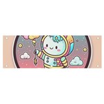 Boy Astronaut Cotton Candy Childhood Fantasy Tale Literature Planet Universe Kawaii Nature Cute Clou Banner and Sign 6  x 2 